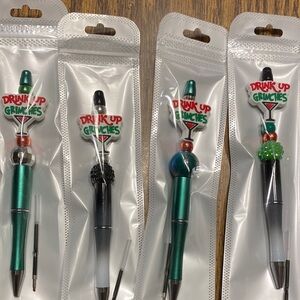 Handcrafted Drink up Grinches pen